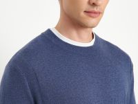 Джемпер из шерсти и хлопка с округлой горловиной