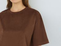 Футболка из искусственной замши, Оранжевый