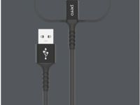 Кабель Pero DC-06 Universal 3 in 1 USB to USB-C/Apple Lightning/microUSB 1m Black