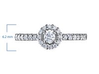 Кольцо из белого золота с бриллиантами э4001кц08189400