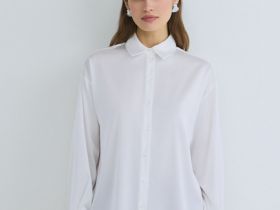 Блузка из сатина, Белый