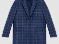 Однобортный жакет в клетку