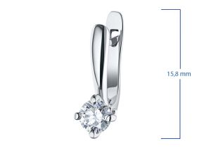 Серьги из белого золота с бриллиантами э4001сг04200689
