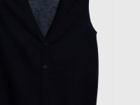 Прозрачный вязаный жилет, Черный