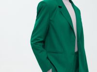 Жакет с отложным воротником свободного силуэта