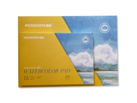 Альбом-склейка для акварели Potentate 13,5х19 см 20 л 300 г 100% хлопок, торшон