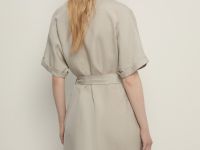 Платье миди на пуговицах с поясом