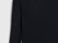 Водолазка из шерсти в рубчик, Черный