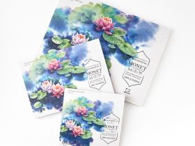 Альбом-склейка для акварели Малевичъ "Monet" 20х20 см 20 л, 300 г 100% хлопок, Fin