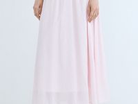 Юбка миди А-силуэта, Розовый