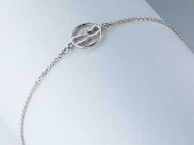 Браслет из серебра с бриллиантом э0601бр06210516
