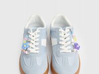 Кеды с обвесами для девочек, Голубой