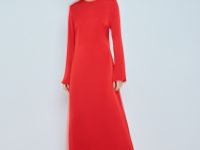 Сатиновое платье с завязками на спине, Красный