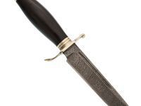 Финка НКВД, сталь дамаск, рукоять граб