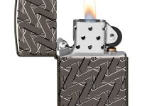 Зажигалка ZIPPO 49173 Armor с покрытием High Polish Black Ice, латунь/сталь, чёрная, глянцевая, 36x12x56 мм