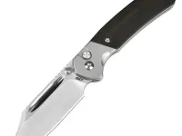 Складной нож CJRB Pyrite Bowie, сталь AR-RPM9, рукоять Ebony wood