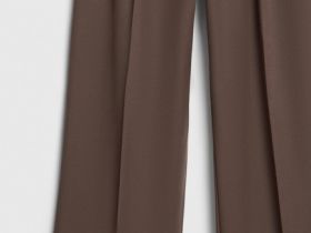 Широкие брюки со складками, Коричневый