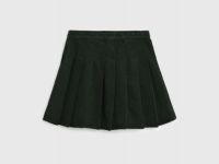 Джинсовая юбка в складку для девочек, Серый