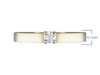 Кольцо из желтого золота с бриллиантом э0301кц12155000