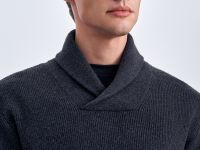 Джемпер прямого силуэта с воротником-стойкой