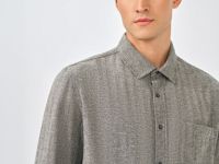 Рубашка с длинным рукавом, Коричневый