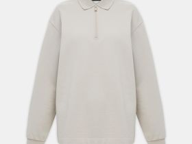 Толстовка из хлопка с отложным воротником