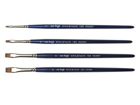 Кисть колонок №6 плоская укороченная Van Gogh "132S" короткая ручка