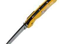 Складной нож Steelclaw Крыса, сталь AUS8, рукоять G-10 желтая с рисунком