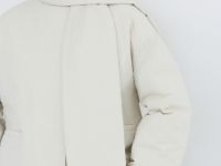 Утеплённая куртка с шарфом, Бежевый