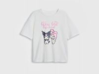 Футболка с принтом для девочек, Белый