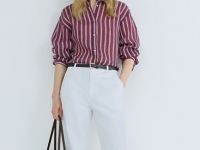 Чиносы с ремнём, Белый