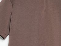 Поло с воротником на молнии, Коричневый
