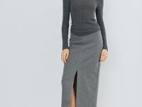 Лонгслив с шерстью, Серый