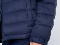 Стеганый пуховик с воротником-стойкой