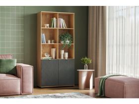 Стеллаж Монблан 93x196 Косы Графитовый