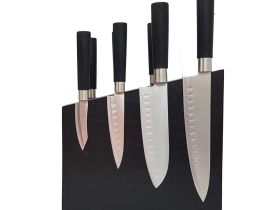 Подставка настольная магнитная для 8 ножей Woodinhome KS004SOBL, дуб, черный