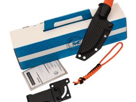 Цельнометаллический нож Нессмук, сталь VG10, рукоять оранжевая G10