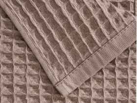 Полотенце вафельное Lorgo, коричневое