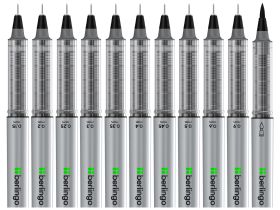 Набор линеров пигментных Berlingo "Precision" черные, 11 шт., европодвес