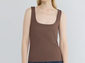 Топ с широкими бретелями, Коричневый