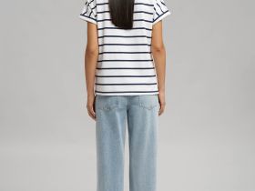 Свободная футболка в полоску из хлопкового джерси