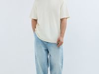 Базовая футболка с необработанным краем, Белый