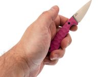 Фиксированный нож Exodus EDC Карма #4, сталь VG-10, рукоять G10, розовый