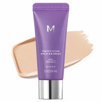 Миниатюра стойкого BB-крема для зрелой кожи Missha М Perfect Cover Serum BB Cream SPF50+ PA++++ 21 Light Beige