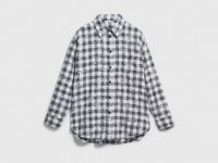 Удлинённая рубашка в клетку, Серый