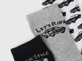 Носки для мальчиков, 3 пары, Серый