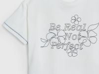 Свободная футболка для девочек, Белый