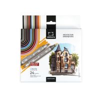 Набор спиртовых маркеров Малевичъ GrafArt Brush, Архитектура 24 цвета