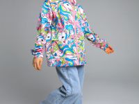 Куртка текстильная с полиуретановым покрытием для девочек (ветровка)