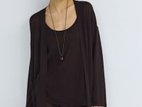 Вязаная майка, Коричневый